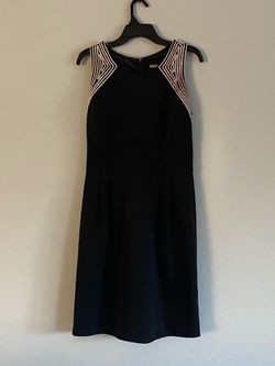 Miss Sixty Black Midi Dress with Beaded Shoulder Detail
