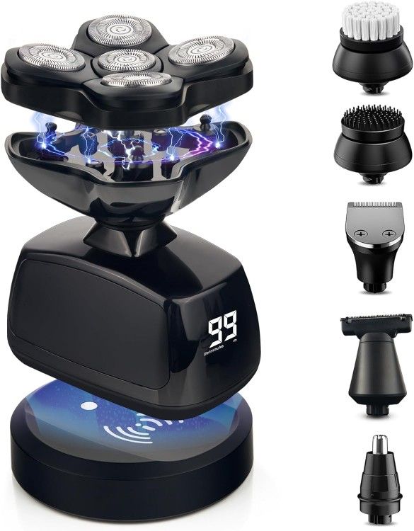 Waterproof Electric Head Shaver