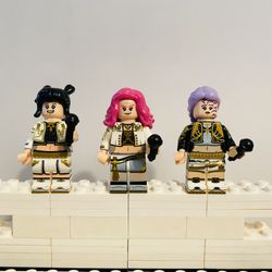 KPop Demon Hunters Minifigures Rumi, Mira, and Zoey | New Custom LEGO Compatible