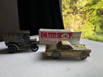 Two Metal Car Coin Banks
