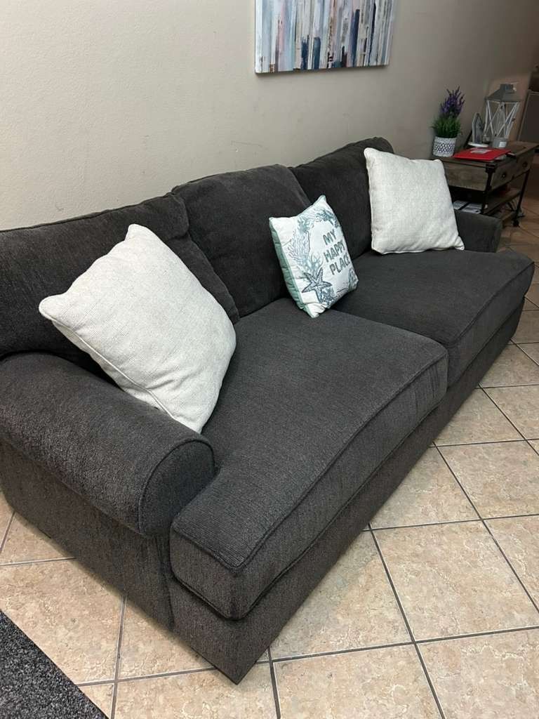 Beautiful Charcoal Grey Sofa Set From Jerome's 