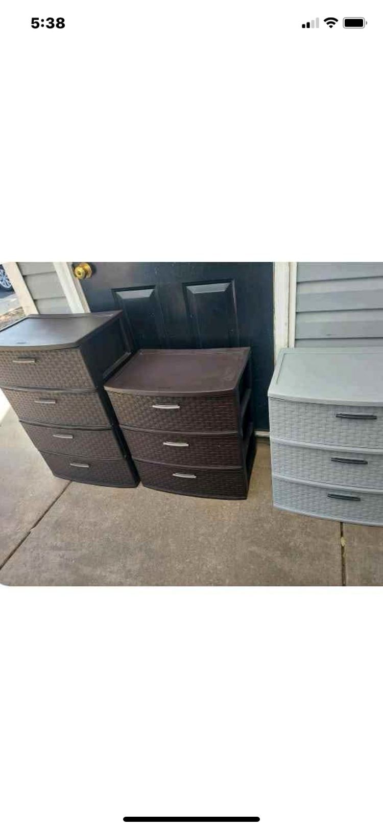 Two Brown Storage Drawer $35 For Both ,gray $15