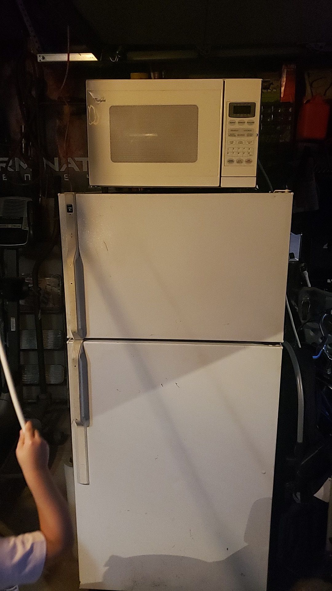 HotPoint Refrigerator and Whirlpool Microwave