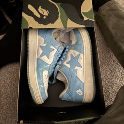 Bapesta Blue Patent Leather Size 9.5