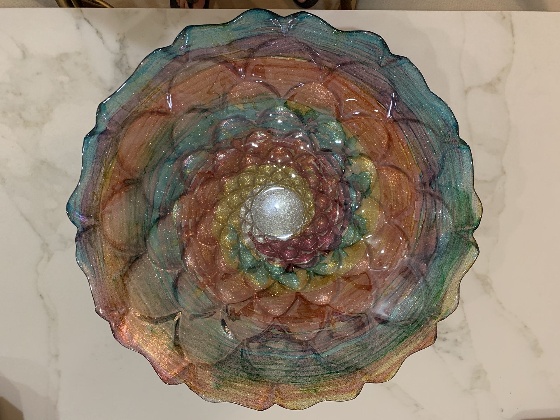 Iridescent Rainbow Decorative Bowl