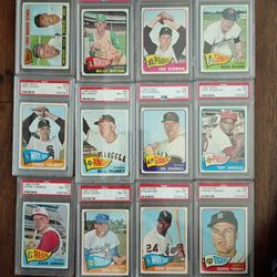 Vintage Baseball Cards: PSA 8 from 1965