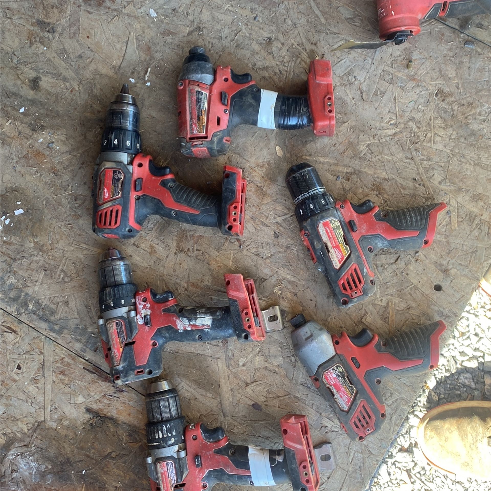Milwaukee drills and impacts M18 and M12
