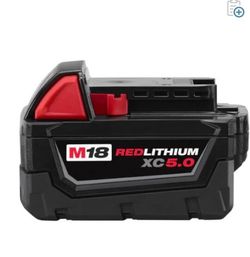 Milwaukee    M18 REDLITHIUM XC5.0 Extended Capacity Battery Pack Brand: SKU: 48-11-1850