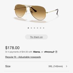 Gold Rayban Aviator Sunglasses