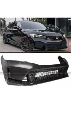 For 22-24 Honda Civic Type-R Style Conversion Front Bumper Fog Cover Grille