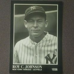 1991 Sporting News Roy Johnson New York Yankees N.Y. #199 Baseball Card 1936 Vintage Collectible Sports Conlon Collection MLB