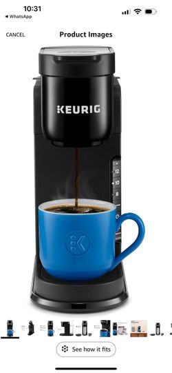 Keurig K-Express Single Serve K-Cup Pod Coffee Maker, 3 Brew Sizes, Strong Button Feature, 42oz Removable Reservoir, Black