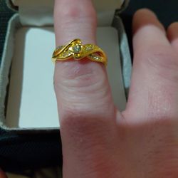 18k Gold Plated Engagement Ring