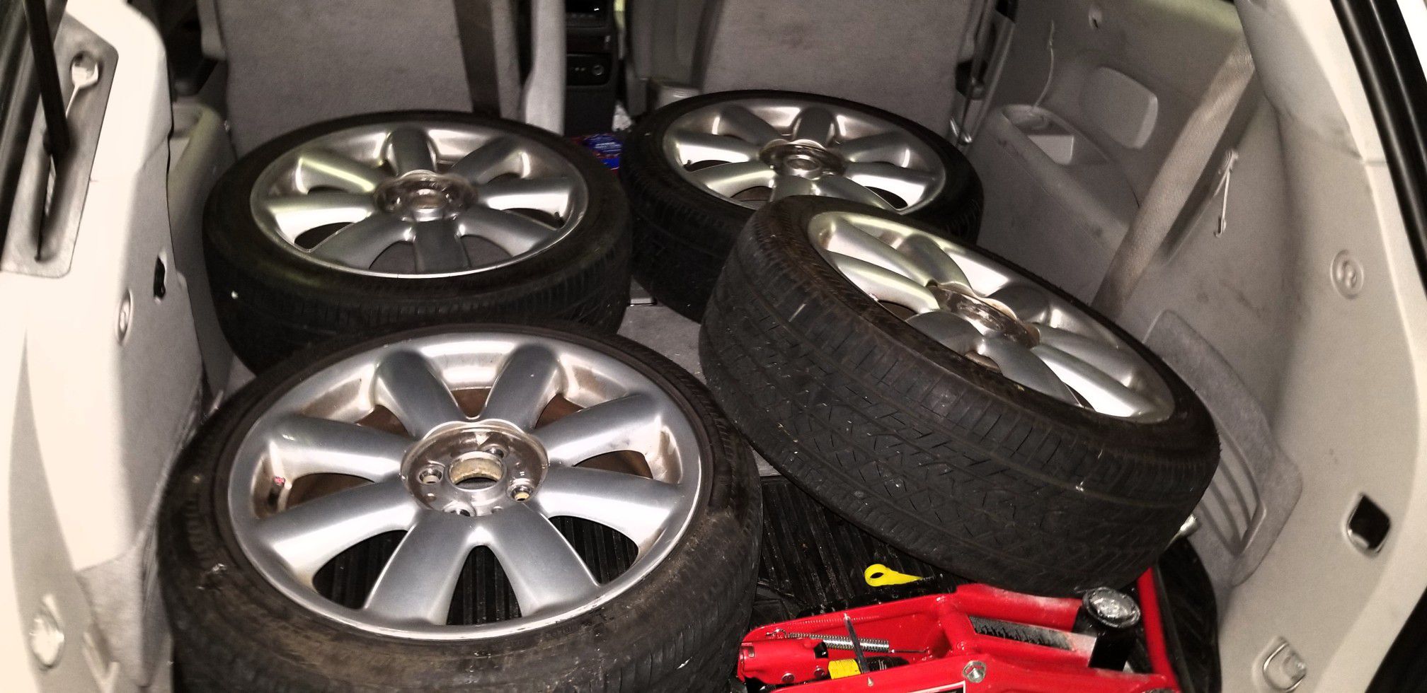17x7 mini cooper s wheels with new tires 4x100 bolt pattern