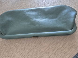 Gorgeous Vintage Green Leather Clutch