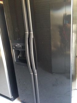 Black side by side refrigerator