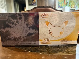 30th Celebration Pokemon Center ETB and Pitch Black Pokemon Center ETB