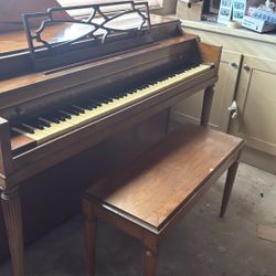 Stand Up Piano And Chair- Rare Used 