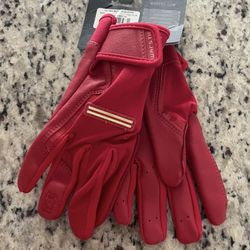 Warstic Red Batting Gloves Size Youth M