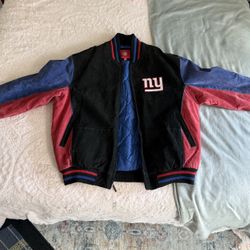 NFL Men's Vintage G-III Sports Black New York Giants Varsity Jacket