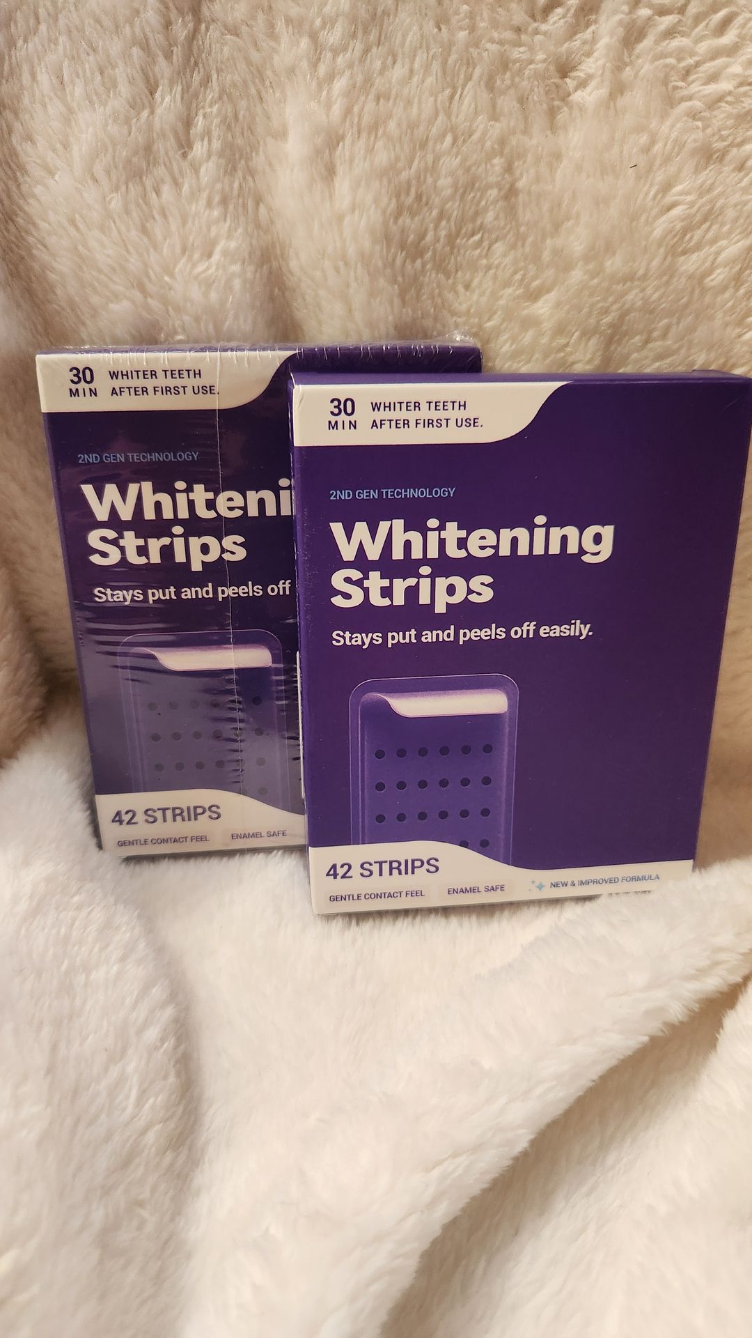 Purple whitening strips