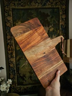 Large Wood Charcuterie Serving Board with Handle