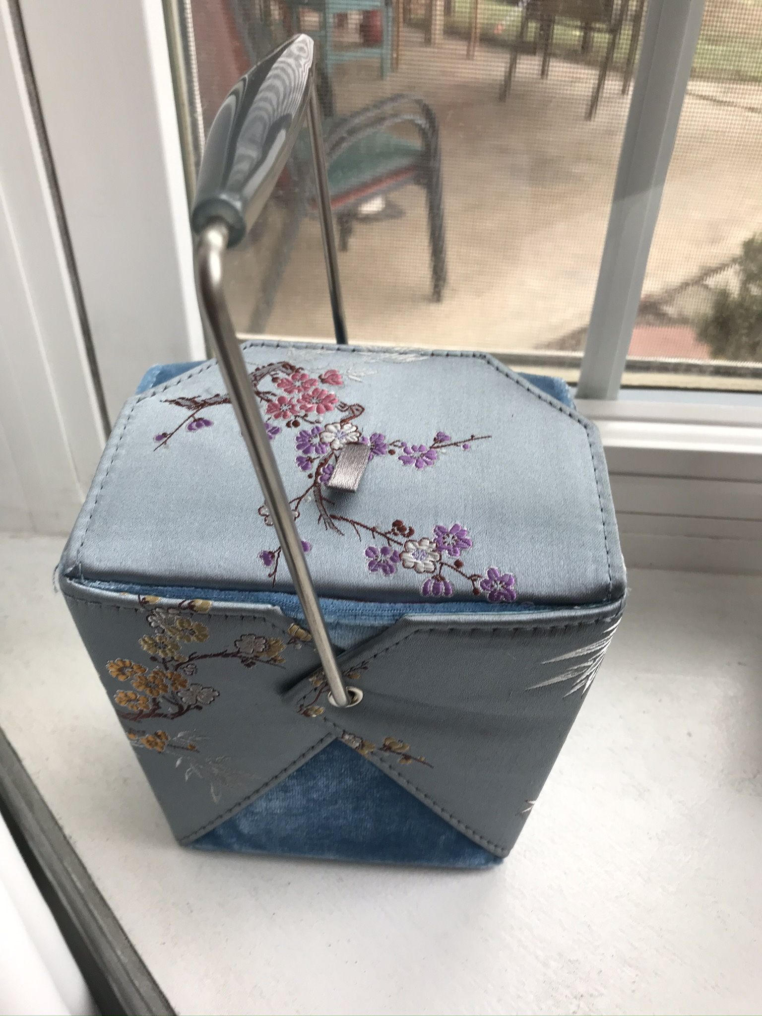 Chic purse Chinese take out shape with mirror new