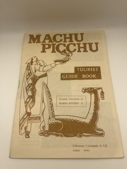 1950s Machu Picchu Tourist Guide Book Peru Peru Vintage Travel Souvenir