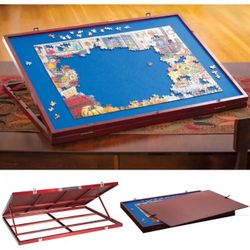 Bits and Pieces - Puzzle Expert Tabletop Easel - Non-Slip Felt Work Surface Puzzle Table