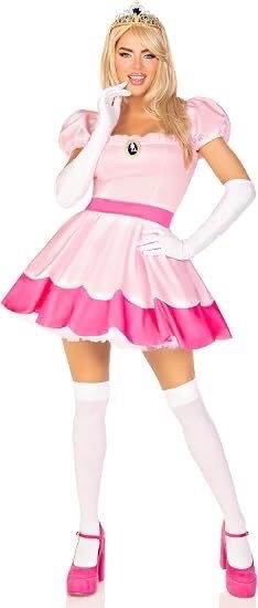 Leg Avenue Adult Womens Pink Princess Peach Costume Small/Petite Halloween