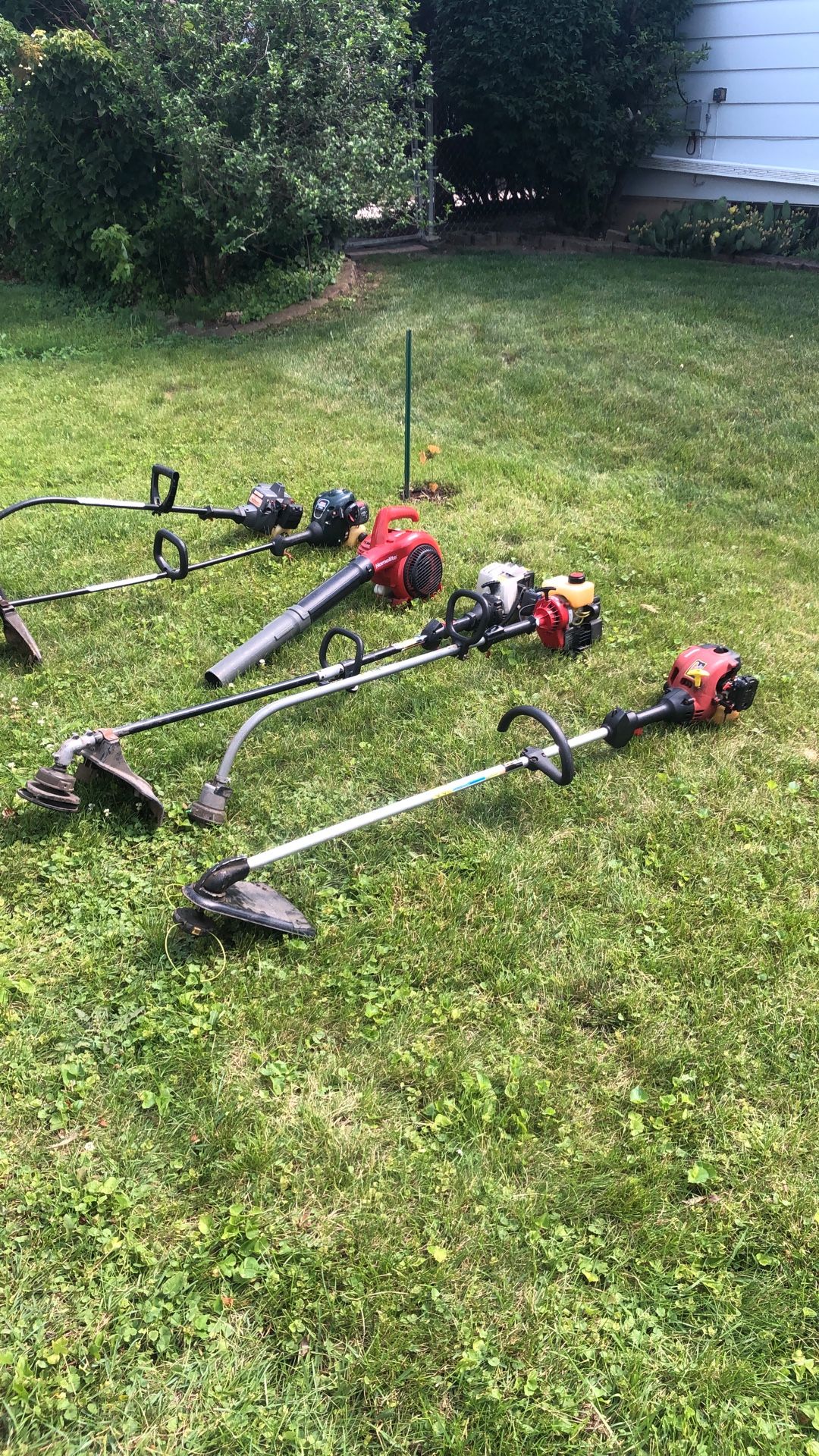 Lot Of Weedwhackers And One Blower