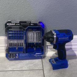 Kobalt 24v Impact Driver And Bit Set 