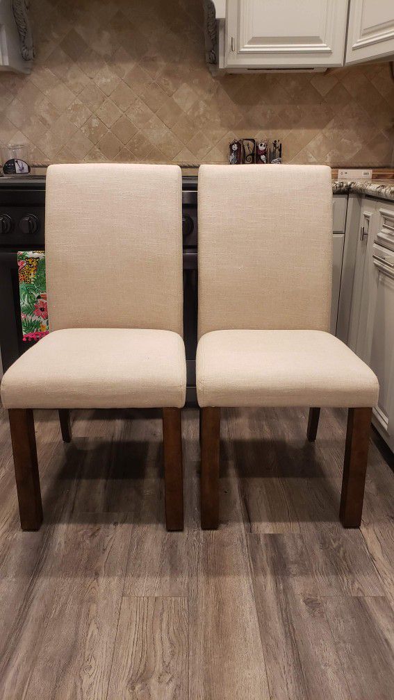 Cream Colored Tallback Chairs 