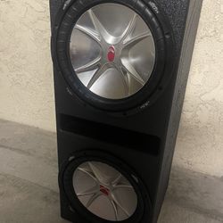 12 inch kickers competition speakers with box.