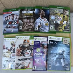 Lot Of 8 Xbox 360 & Xbox One Video Games Soccer Racing Football Madden Halo 4  