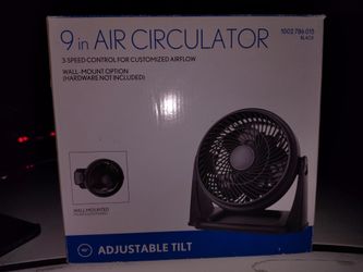 New 9 inch air circulator fan that has mounting options
