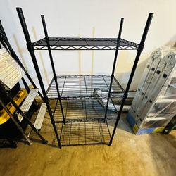 2 Pieces 4 Tier Metal Wire Storage Shelves