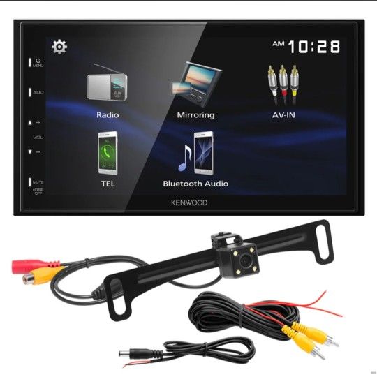 Kenwood DMX129BT-Bundle
Kenwood DMX129BT 6.8" 2DIN Digital Multimedia Receiver with Android Auto + Boss Elite ELPC40B Rear-View License Plate Mount C