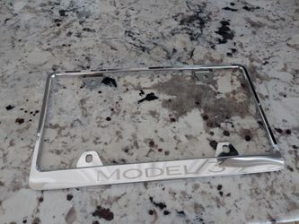 Tesla Chrome License Plate Frame