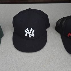 Kids Caps, Miami Hurricanes, NY Yankees & Mario3