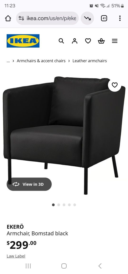 Armchair - New, Open Box 