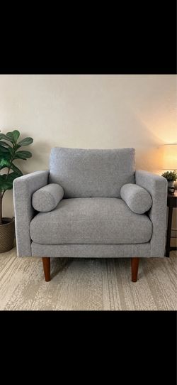 Gray accent chair