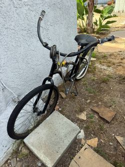 Beach Cruiser Bike Black Graphic Top Tube - Needs Tubes