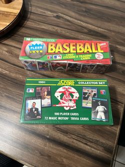 Vintage 1990  and  1991 factory sealed   Baseball cards