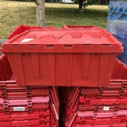 Plastic Totes With Interlocking Lids
