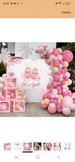 Pink shoes  Baby shower decoration