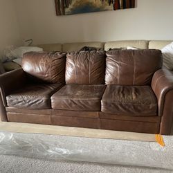 Brown leather Couch
