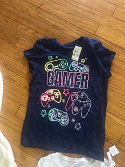 Girl t-shirt and long sleeve shirt size 10/12