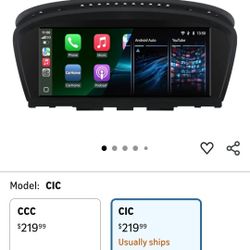Car Stereo for BMW 3/5 Series CIC System Touchscreen with Wireless CarPlay Android Auto Car Radio Receiver Multimedia iDrive System Retained Retrofit 