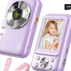 Kids Digital Camera – Purple | Includes 32GB Memory Card